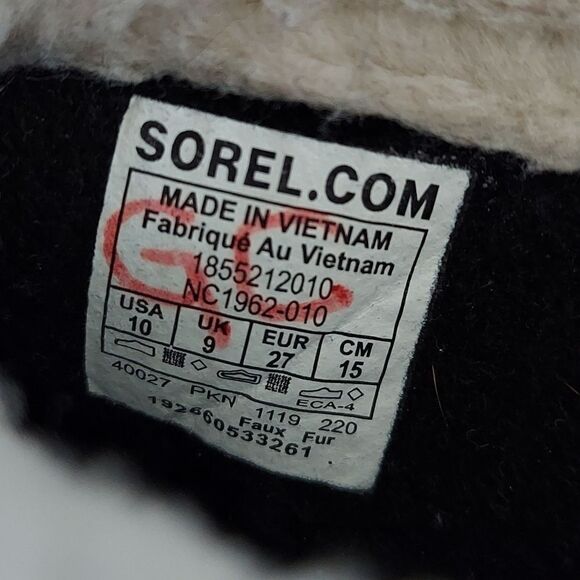 SOREL Yoot Pac Nylon Winter Snow Boots Black Toodler Size 10 - Picture 9 of 9
